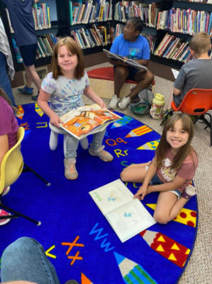 Second graders visit library