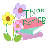 think spring books and flowers